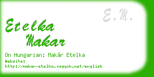 etelka makar business card
