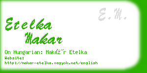 etelka makar business card